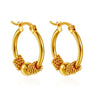 Hollow Woven Hoop Earrings in Stainless Steel