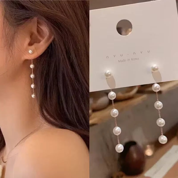 Aretes de Pétalos Esmaltados con Borlas de Circonita