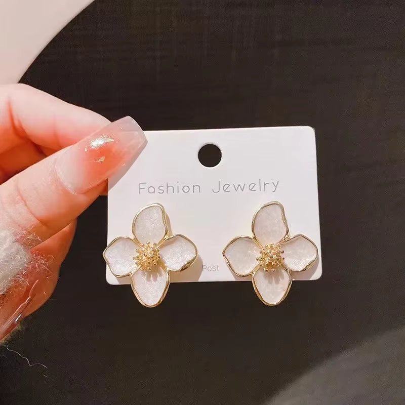 Spring-Summer Enamel Flower Earrings