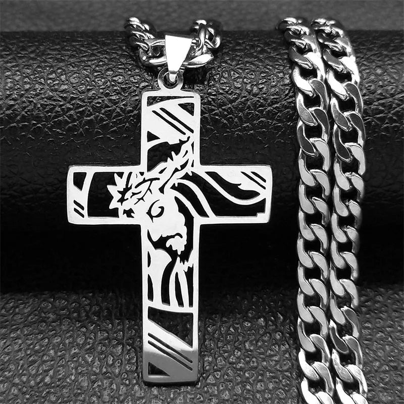 Hip Hop Style Jesus Cross Necklace