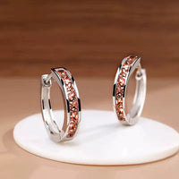 Classic Hoop Earrings with Square Zirconia