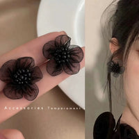 Aretes de Flor Esmaltada Primavera-Verano