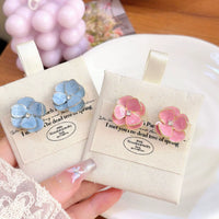 Aretes de Flor Esmaltada Primavera-Verano