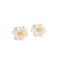 Aretes de Flor Esmaltada Primavera-Verano