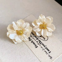 Aretes de Flor Esmaltada Primavera-Verano