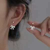 Enamel Petal Drop Earrings with Zircon Tassels