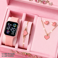 6 Piece Set: Watch, Necklace, Earrings, and Ring