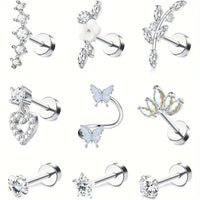 Set of 9 Mini Cartilage and Helix Earrings