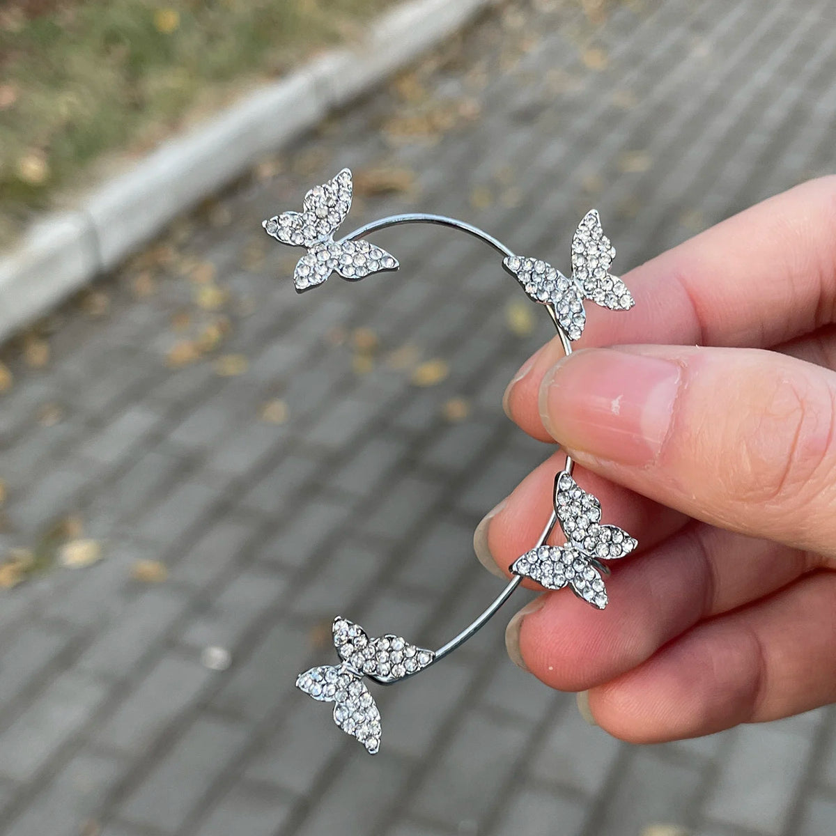 Korean Style Non-Piercing Butterfly Earrings