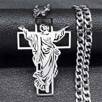 Collar de Cruz Jesús Estilo Hip Hop