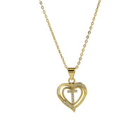 Collar Inicial con Colgante de Corazón de Circonita