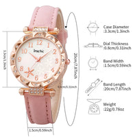 6-Piece Set: Floral Watch with Butterfly