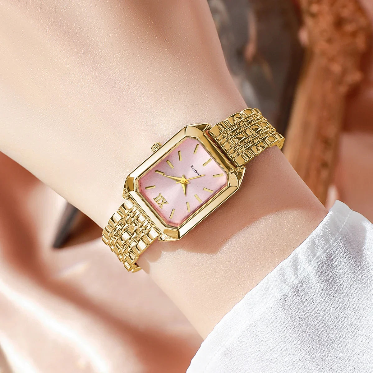 Set de Reloj y Pulsera con Esfera Romana