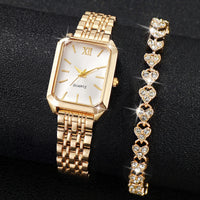 Set de Reloj y Pulsera con Esfera Romana