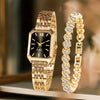 Set de Reloj y Pulsera con Esfera Romana