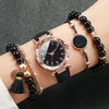 5-Piece Set: Rhinestone Watch and Bracelets